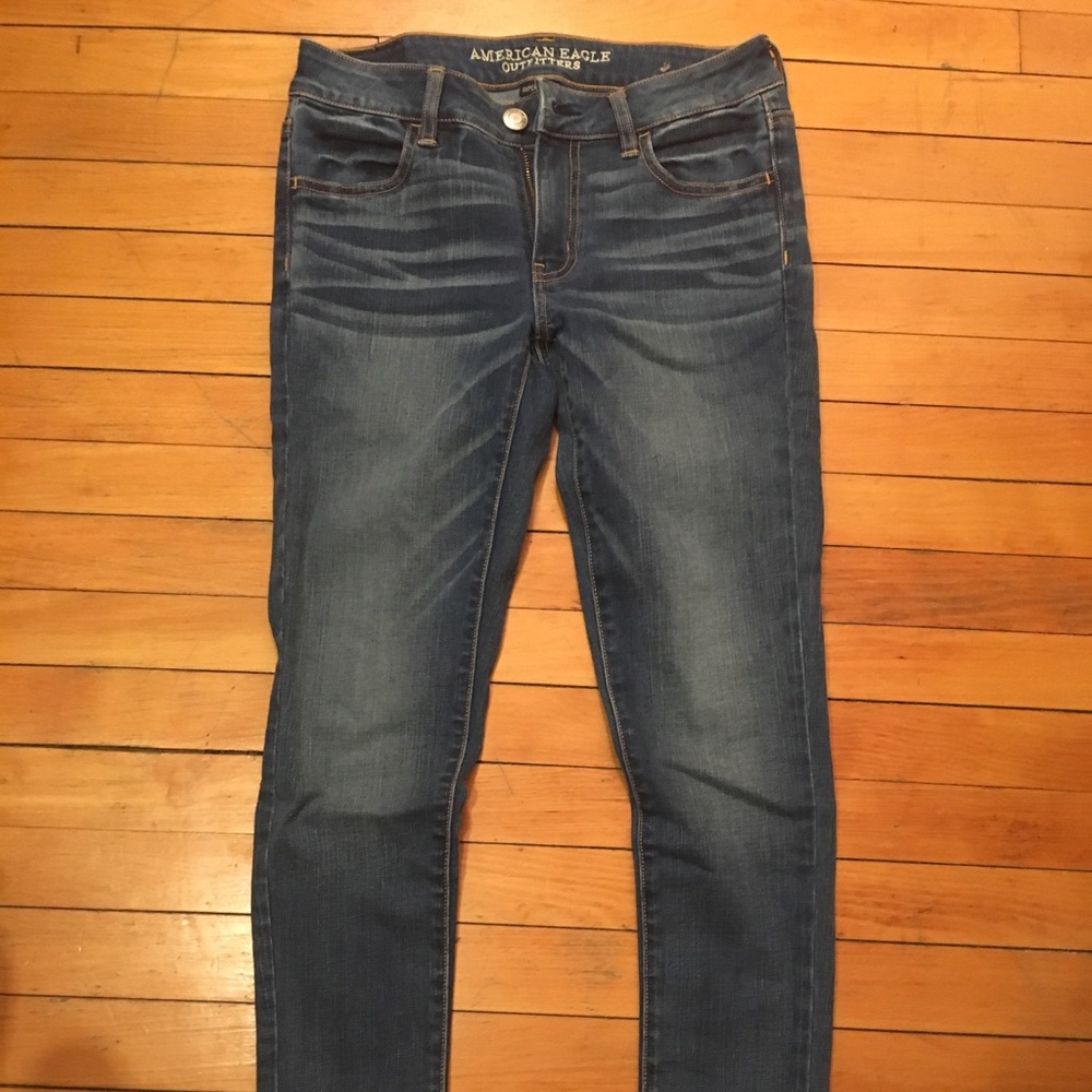 American eagle medium wash jeggings